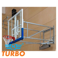 Basketball Post Wall Mounted System Side Foldable