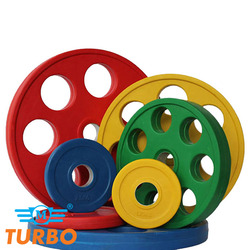 Weight Plates - 7 Hole Coloured Pattern